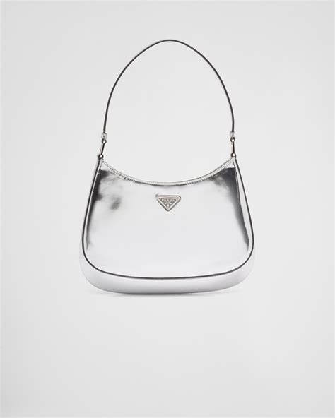 silver prada bag|prada checkered bag.